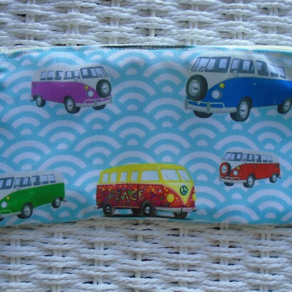 Campervan Pencil Case or Small Make Up Bag.