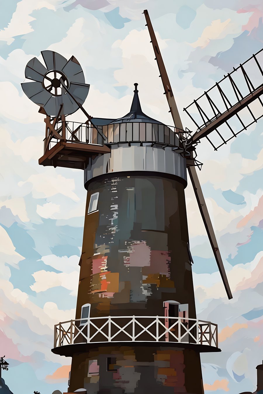 Snettisham Norfolk Bircham Windmill A5 Greeting Card 