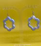Chic Blue Flower-Shaped Dangle Earrings