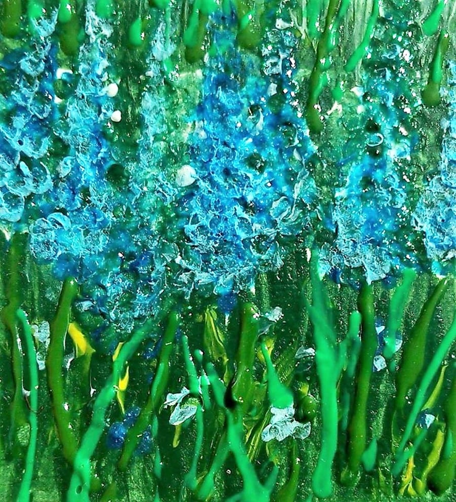 'Delphinium Blue' Original Miniature Acrylic Painting