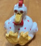 Quirky Handmade Ceramic Chicken – Spotted Handbuilt Pottery Hen - Image 3