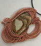 Inception Copper Wire Weave Jasper Pendant, handmade - Image 1