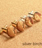 Handmade Wooden Cufflinks with Silver or Gold Fastenings - Image 3