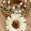 Golden Summer Daisy Necklace 14k Goldfilled Adjustable Necklace