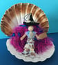 Tiny Sea Witch Mermaid Doll Hanging Decoration, Pink And Blue