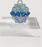Handbag Charm, Crystal Blue Multi Coloured Orb, Initialled Chainmaille Keyring - Image 10