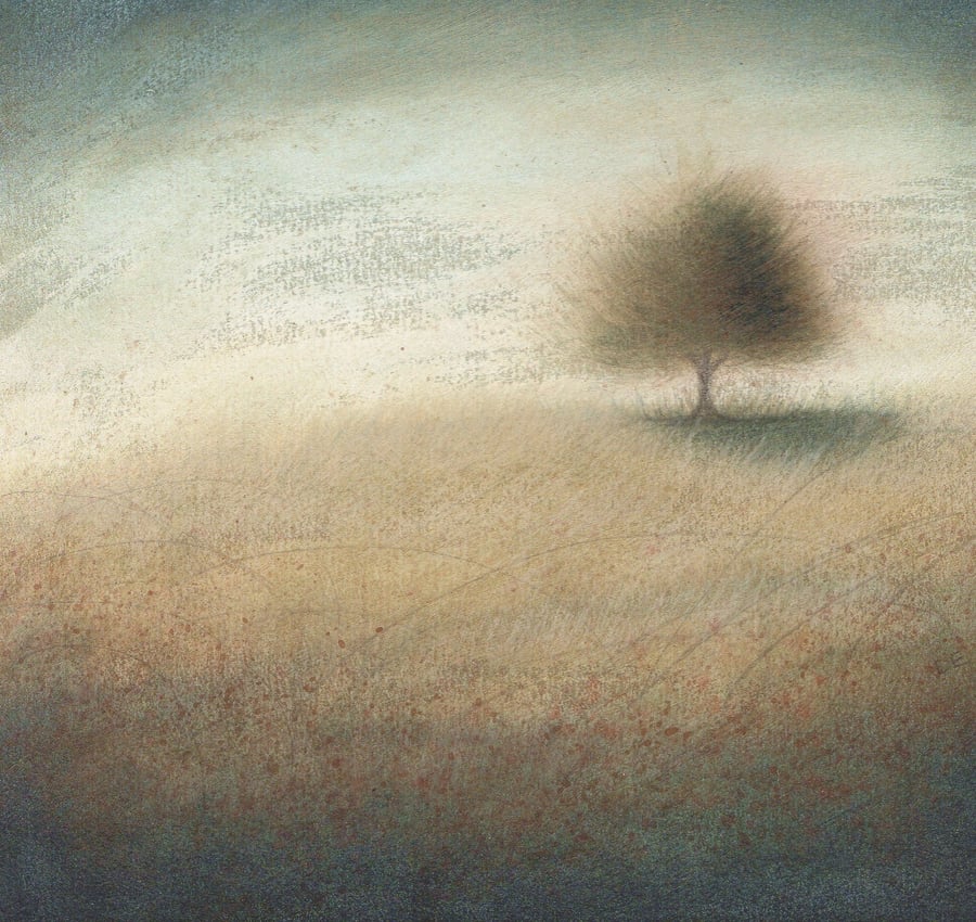 Turning Autumnal - Framed Original Landscape,Tree Painting, Free UK Shipping