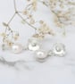 Handmade Floral Pearl Bridal Earrings, Delicate Silver Wedding Jewellery - Image 7