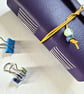 Purple Leather Peacock Journal, Sketchbook or Notebook, A6 size - Image 5