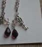 Steampunk earrings keys and crystals - Image 5