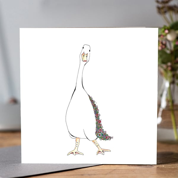 Lucy Runner Duck greeting card
