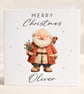 Personalised Merry Christmas Card - Cute Santa Christmas Card - Image 3