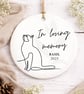 Personalised Cat Memorial Ornament In Loving Memory Pet Remembrance Keepsake 