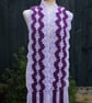 Crochet Stripey Scarf in Lilac and Purple - Image 6