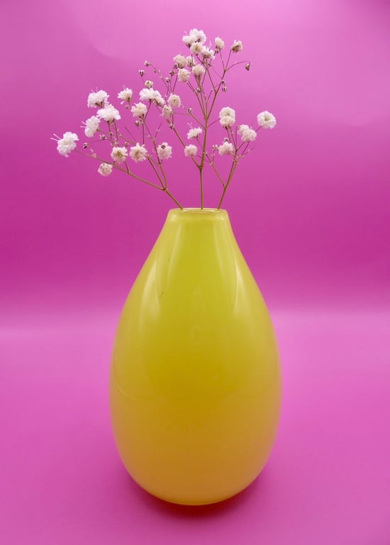 Handblown Apple Green Bud Vase