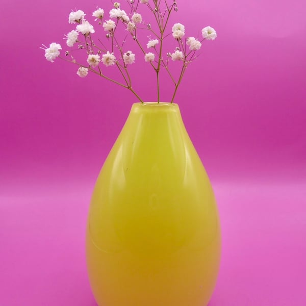 Handblown Apple Green Bud Vase