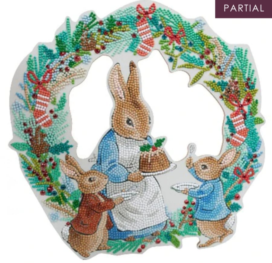Peter rabbit wreath diamond painting kit