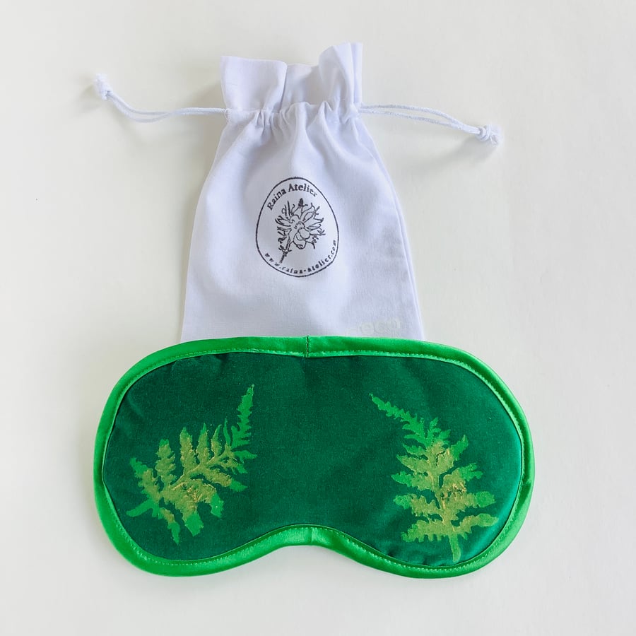 Emerald Green Fern lavender infused eye mask