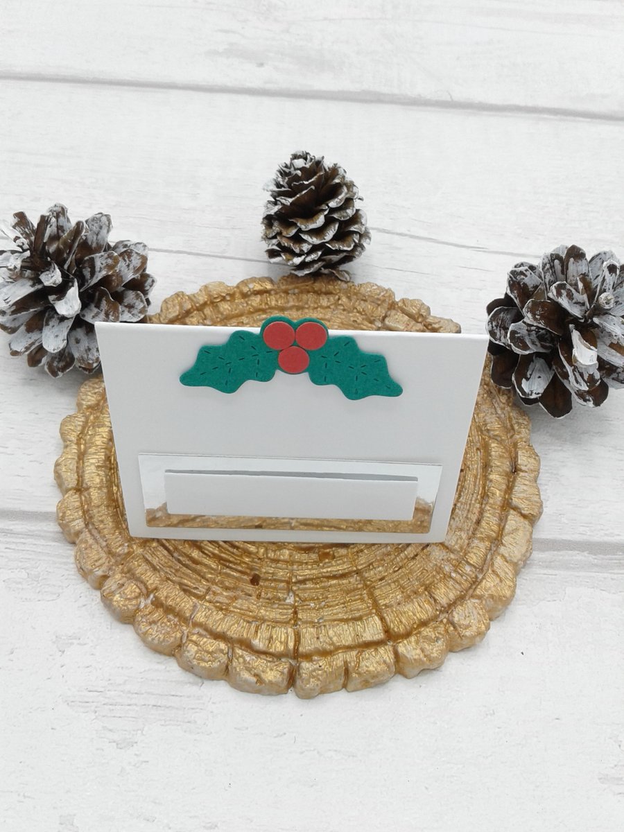 Christmas place settings. Set of 10. Winter wedding place cards.