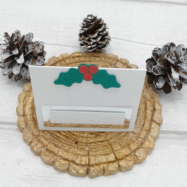 Christmas place settings. Set of 10. Winter wedding place cards.