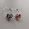 Small sprinkle heart hoops 