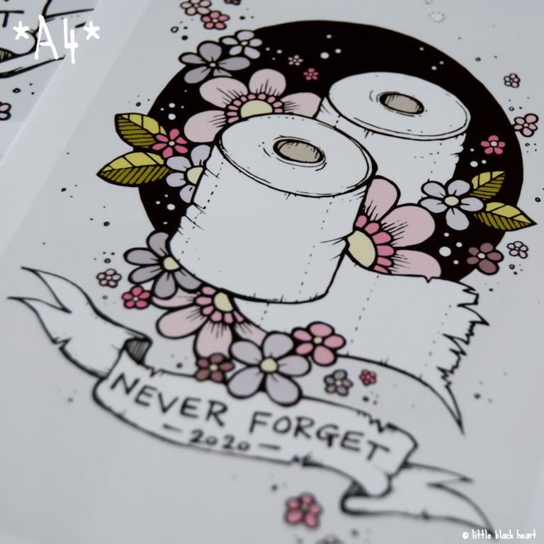 commemorative toilet roll - A4 print