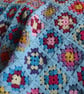 Crochet blanket blue granny squares - Image 3