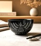 Moth design black bowl by Wychlings Pottery  - Image 2