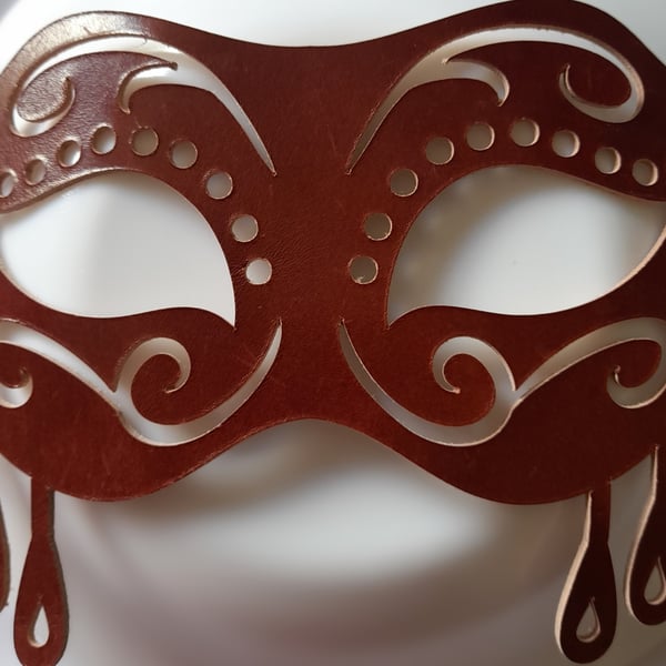 Red Leather Mask. 'Arabian Nights'. Fabulous for Halloween, Christmas, Burlesque
