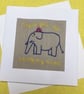 Cute friendship elephant card. - Image 2