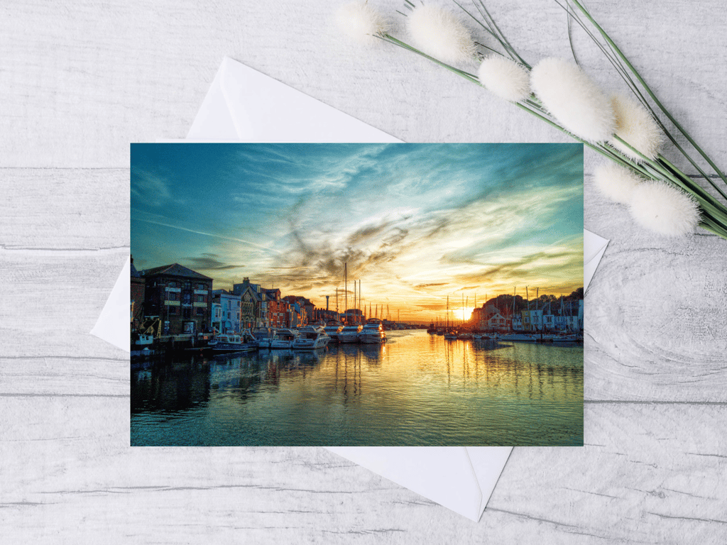 A5 Blank Greeting Card of Weymouth Dorset with envelope
