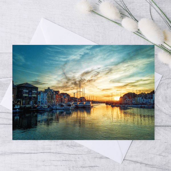 A5 Blank Greeting Card of Weymouth Dorset with envelope