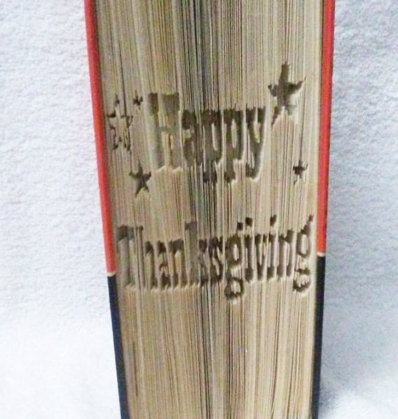 Thanksgiving CUT & FOLD Book Folding Pattern - EMAILED PDF PATTERN