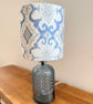 Daria Blue Ikat Style Lampshade & Recycled Glass Table Lamp - Image 2
