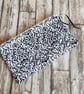Elegant Black And White Damask-Style Zipper Pouch - Multi Use Zipped Organiser