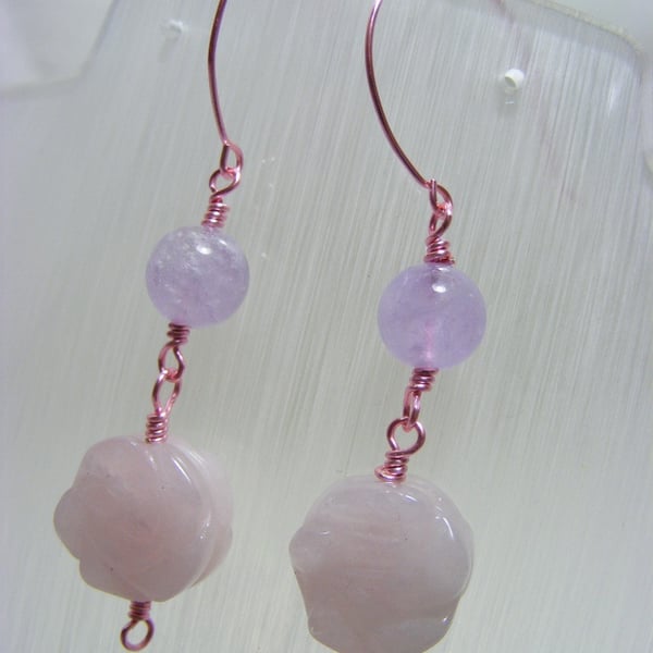 Rose Quartz Earrings