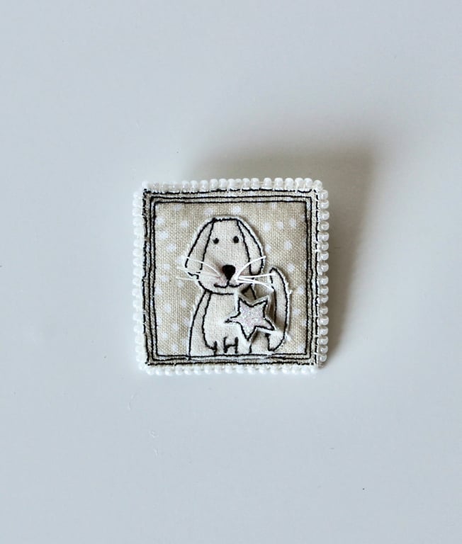 'Doggy 6' - Handmade Brooch