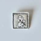 'Doggy 6' - Handmade Brooch