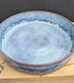 Large toasted blues carved salad or serving bowl