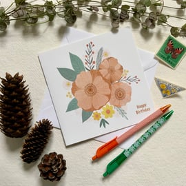 Floral Birthday Card