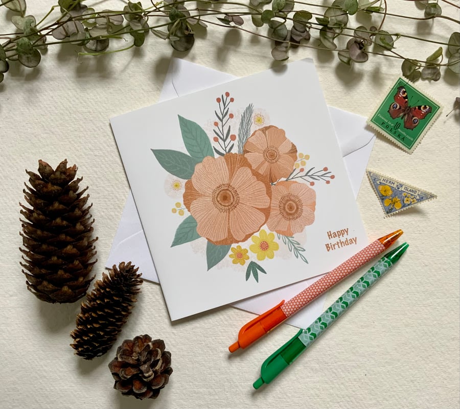 Floral Birthday Card