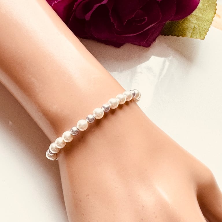 Girls Swarovski Crystal Pearl Bracelet