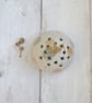 FLOWER BRICK hand-built stoneware pottery in satin white - Image 2