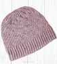 Crochet hat, beanie. Oatmeal, brown marl ladies swirl pom pom hat. Ladies hat. - Image 7