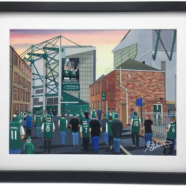 Hibernian. Framed & Unframed Art Print, Football Club FC, Easter Rd Stadium Gift
