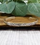 Silver Cuff - Embossed Leaf Pattern with Antiqued Finish. Size Medium