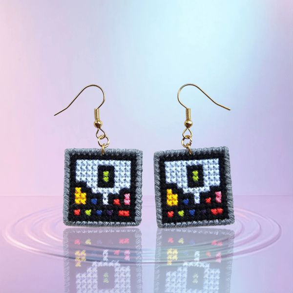 Tetris Gamer Inspired Earrings