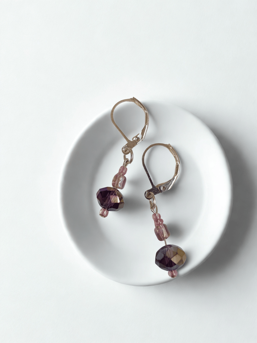 Smoky Purplish Crystal Drops