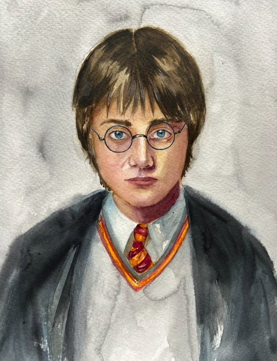 Watercolour portrait painting, custom,