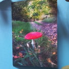 Mushroom - Blank Landscape Greeting Card & Envelope